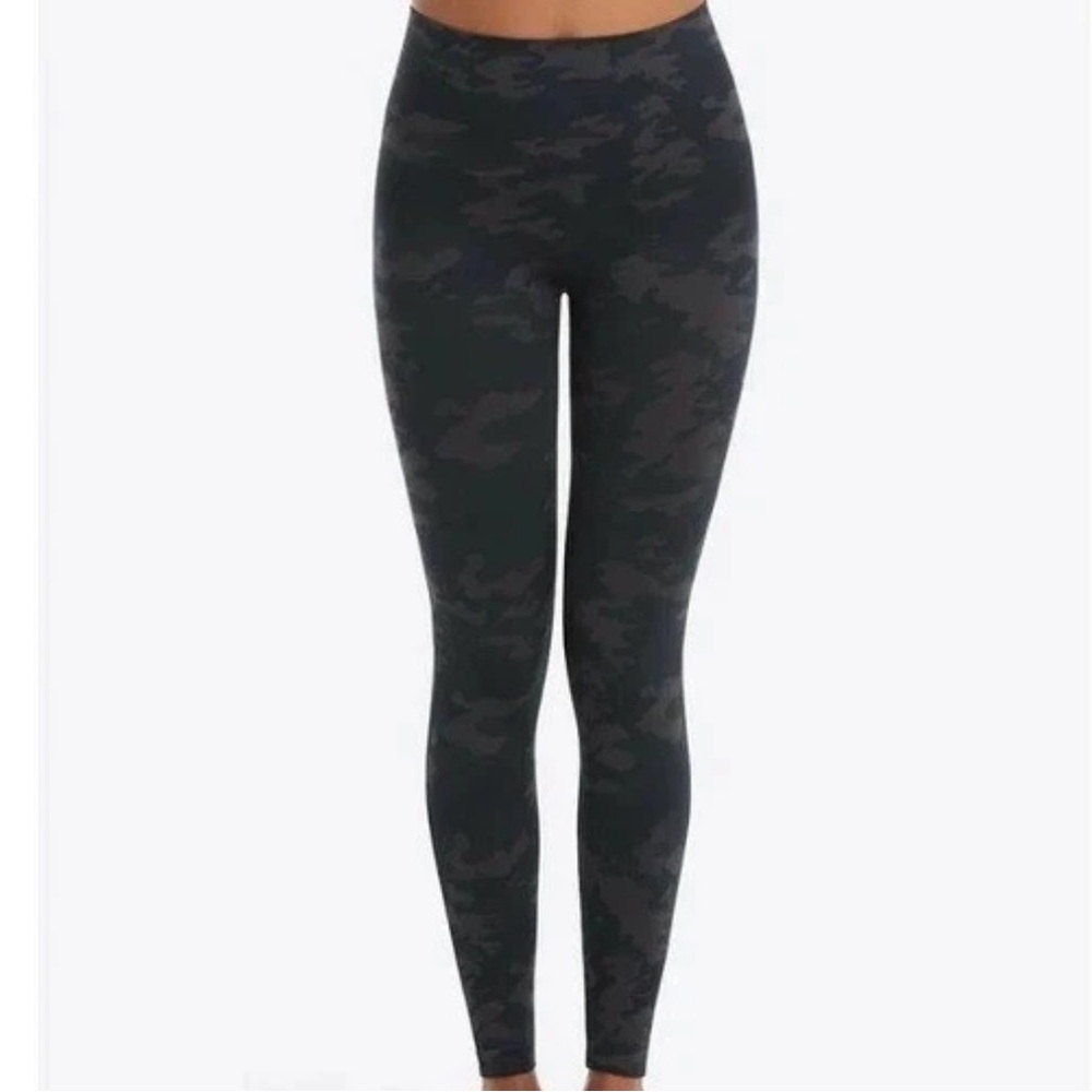 SPANX Black Camo High-Rise Leggings